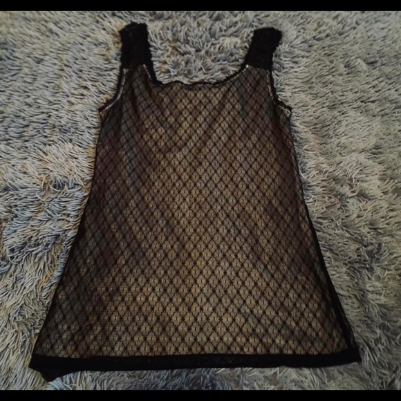 Vintage Maurices Black Lace Tank Top - Picture 3 of 4